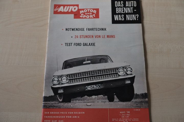 Deckblatt Auto Motor und Sport (14/1961)